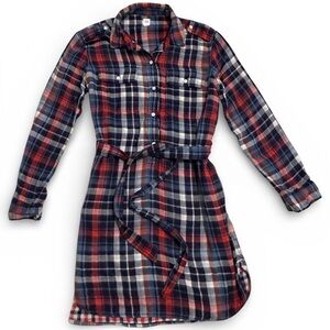 GAP Multicolor Plaid Shirt Dress